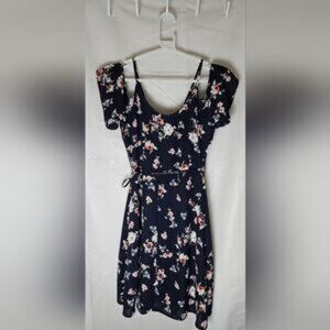 LUSH Floral Cold Shoulder Mini Dress - Size S